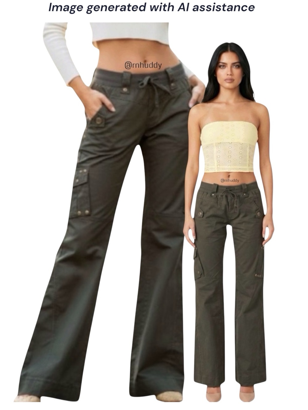 The Kript Dolls Kill S olive low rise prilla cargo pants